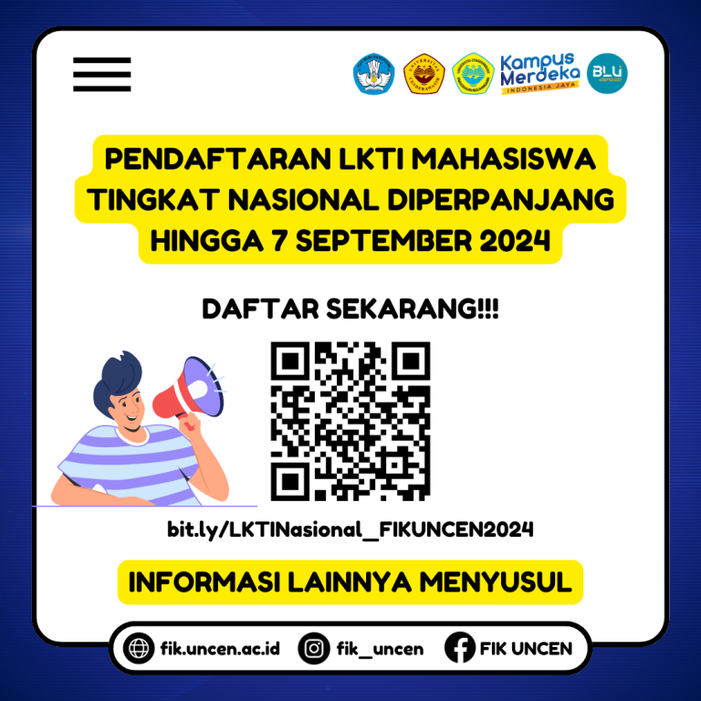 PENDAFTARAN LKTI MAHASISWA TINGKAT NASIONAL DIPERPANJANG HINGGA 7 SEPTEMBER 2024