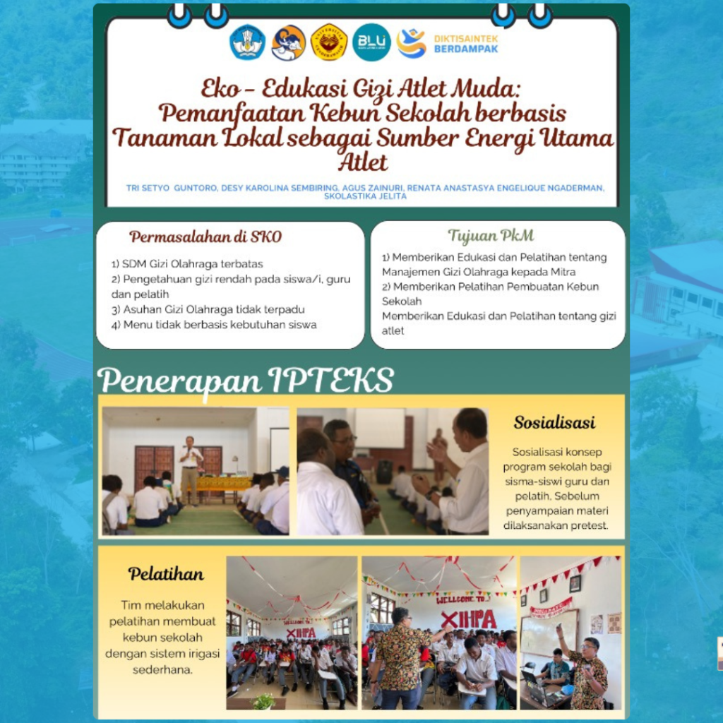 PkM BIMA 2025: Eko-Edukasi Gizi Atlet Muda Melalui Kebun Sekolah Berbasis Tanaman Lokal di SKO Papua