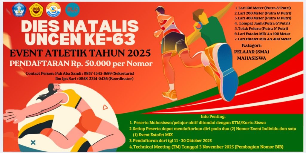 Semarak Dies Natalis Uncen ke-63, Digelar Event Atletik Tahun 2025